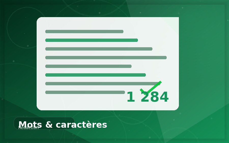 Compter les mots et les caract&egrave;res